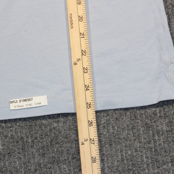 Barbour Polo Shirt Mens Medium Light Blue Gold Outdoor Preppy Logo 100% Cotton - Picture 6 of 6